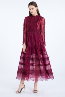 Chantilly lace long dress