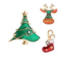 Christmas tree brooch set