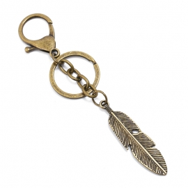 Alloy leaf glasses feather key chain creative small gift bag pendant girl accessories