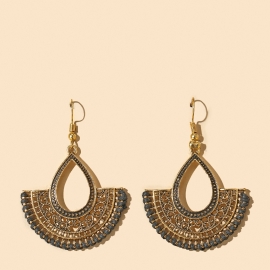 New earrings, hand-woven winding earrings, bohemian fashion retro earrings wholesale