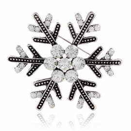 Big snowflake crystal brooch Christmas exquisite flower corsage