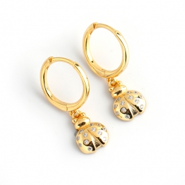 Golden diamond insect firefly s925 sterling silver earrings earrings earrings