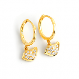 Light luxury style full diamond gold bird s925 sterling silver earrings earrings earrings female