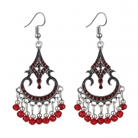 New personality bohemian short oil drop pendant crystal earrings fashion trendy exquisite earrings