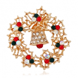 New style diamond alloy jewelry European and American retro exquisite bell pins