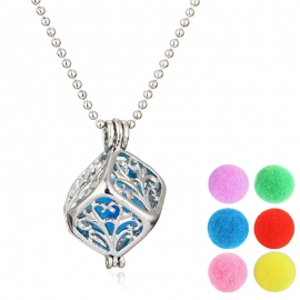 European and American cross-border creative tree of life Rubiks Cube aroma diffuser diy pendant necklace female Christmas accessories gift