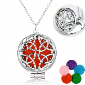 Lucky Heart Festival Aroma Diffuser Photo Box Necklace Health Care Perfume Pendant Customized Jewelry