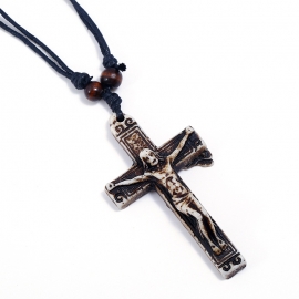 Resin cross necklace