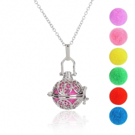 Wish explosion models hollow retro Tai Chi pattern cage necklace fashion openable aromatherapy ball DIY pendant