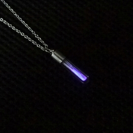 Fashion Perfume Necklace Luminous Glass Drifting Bottle Accessories Colored Glass Wishing Bottle Luminous Pendant