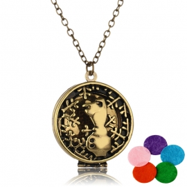 Aroma diffuser photo box necklace Simple bear diy cotton piece pendant Fashion perfume diffuser accessories