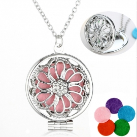 European and American hot-selling flower-shaped fragrance necklace Fashionable open perfume dispenser Christmas gift