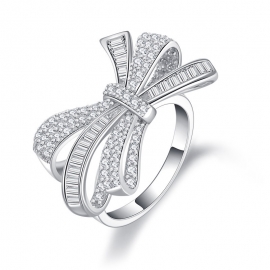 Elegant high quality fashion zircon S925 silver ring